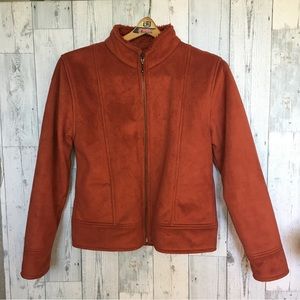 Orange thick but fancy jacket - S - Made in Canada